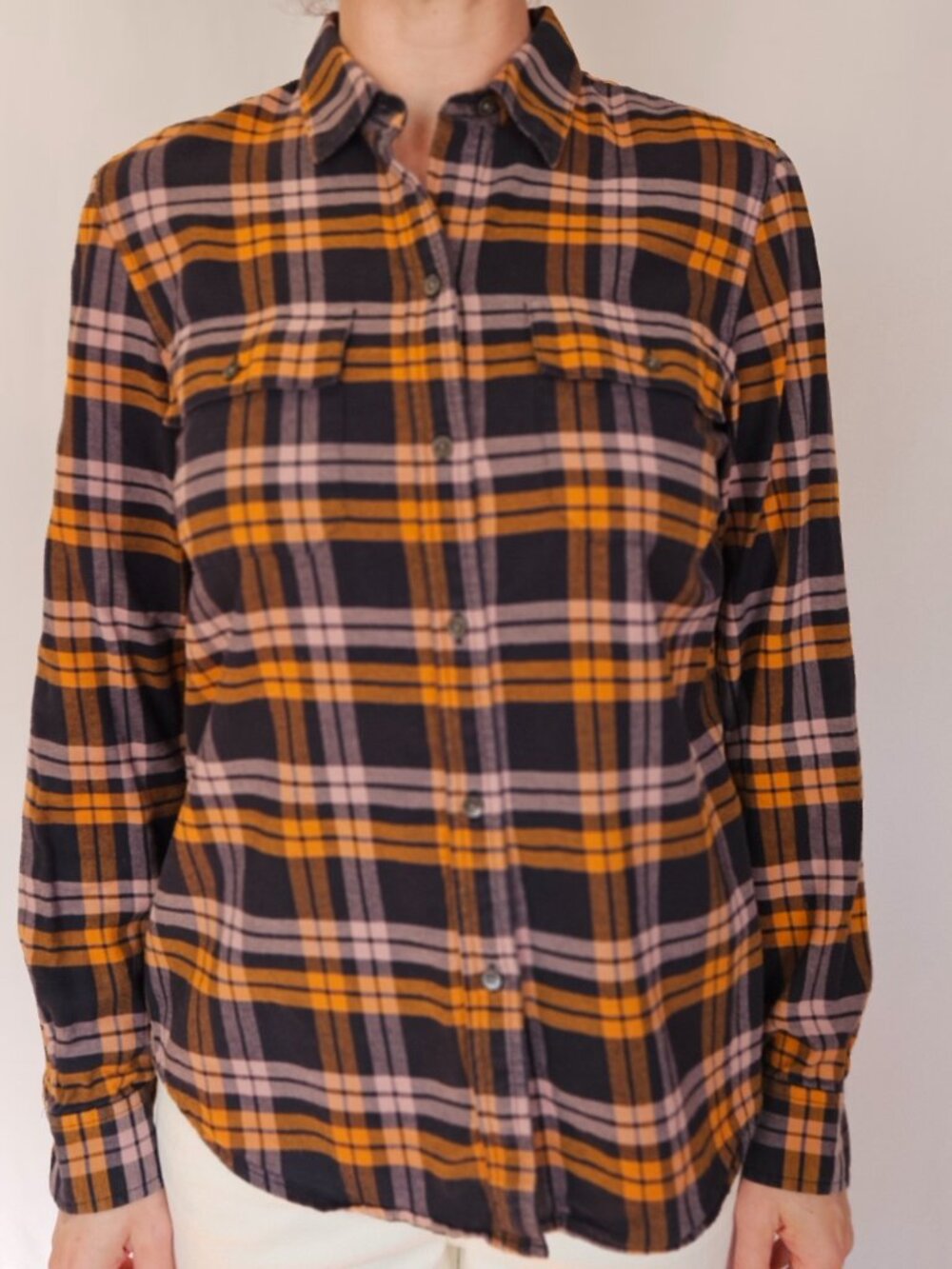 L.L. Bean Signature Lightweight Cotton Flannel Plaid Shirt